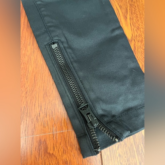 Armani Exchange size 4 waxed jeans cuff zippers - Picture 10 of 11